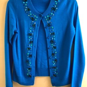 Embellished cardigan sweater